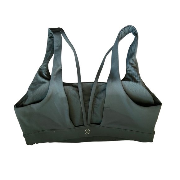 Athleta 531139 Exhale Bra D-DD+ Bali Green Sports Bra Women's Size XS NWT $49 - Picture 4 of 8